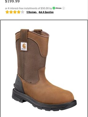 Carhartt Brown and Dark Brown Pull-On Work Boot